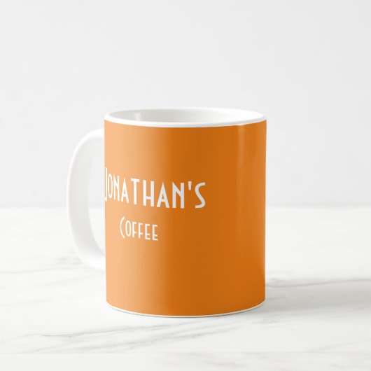 Personalisierte Orangenkaffee-Tasse Kaffeetasse (Vorderseite Links)