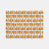PERSONALISIERTE Orangenkatzenkinder Blanken Fleecedecke (Vorderseite (Horizontal))