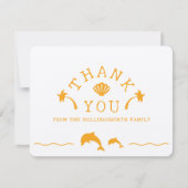 Personalisierte Orangenlandschaft Dankeskarte (Vorderseite)