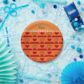 Personalisierte Orangentigers Pappteller (Party)