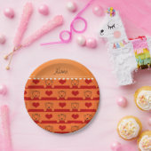 Personalisierte Orangentigers Pappteller (Party)