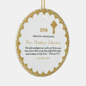 Personalisierte ORDINIERUNG JAHRESZEITPater Keramik Ornament (Rechts)