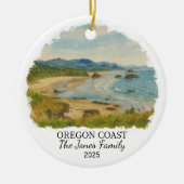 Personalisierte Oregon Coast Ornament, Oregon Keramik Ornament (Vorne)