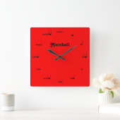 Personalisierte Original-Musiknote-Uhr Quadratische Wanduhr (Zuhause)