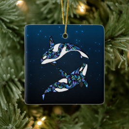 Personalisierte Orkanwale Keramikornament