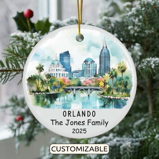 Personalisierte Orlando-Ornamente, Florida Keramik Ornament