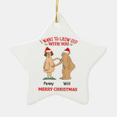 Personalisierte Ornament Alter Paar Wollte ich zu  (Vorne)