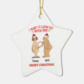 Personalisierte Ornament Alter Paar Wollte ich zu (Links)