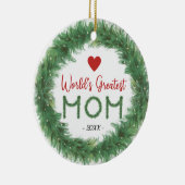 Personalisierte Ornament der größten Mama der Welt (Rechts)