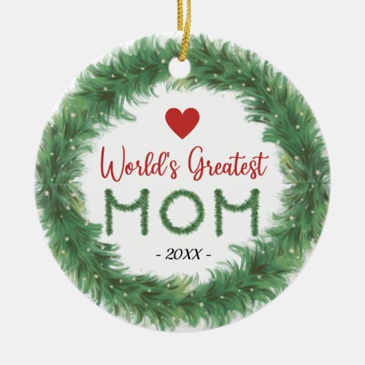 Personalisierte Ornament der größten Mama der Welt (Vorne)