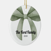 Personalisierte Ornament mit grünem Bow (Rechts)