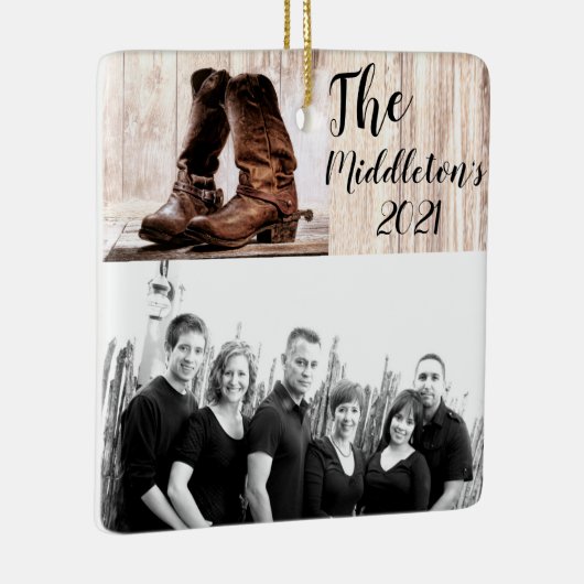 Personalisierte Ornament Stiefel Land rustikal wir (Rechts)