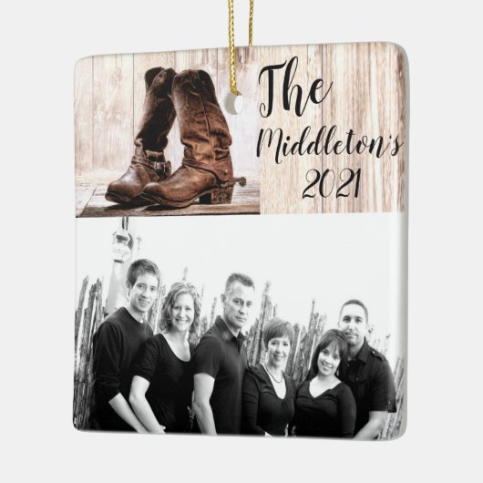 Personalisierte Ornament Stiefel Land rustikal wir (Links)