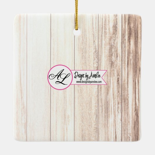 Personalisierte Ornament Stiefel Land rustikal wir (Rückseite)