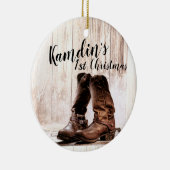 Personalisierte Ornament Stiefel Land rustikal wir (Rechts)