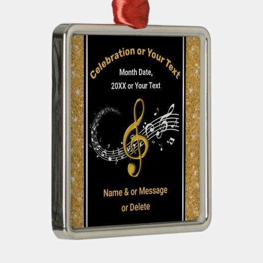 Personalisierte Ornamente der schwarzen und golden (Rechts)