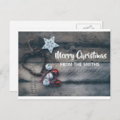 Personalisierte Ornamente Weihnachten Rustikal (Vorne/Hinten)