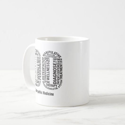 Personalisierte Osteopathie Kaffeetasse (Vorderseite Links)