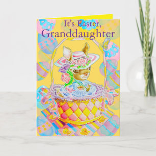 Personalisierte Oster-Grußkarte für Enkelin  Karte