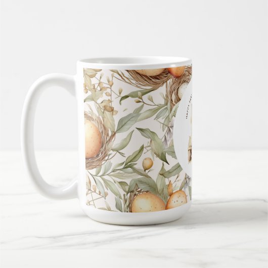 Personalisierte Osterbeige Kaffeetasse (Links)