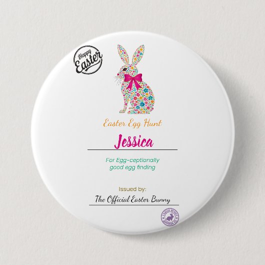 Personalisierte Osterei-Kellerei für Kinder Button (Vorderseite)