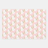 Personalisierte Ostereier aus der Blüte Rosa Geschenkpapier Set (Vorderseite)