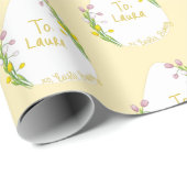 Personalisierte Ostereier Gelb Geschenkpapier (Rolleneckpunkt)