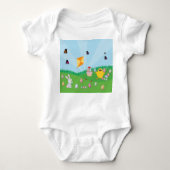 Personalisierte Ostereier Hundeschlitten Bunny Chi Baby Strampler (Vorderseite)