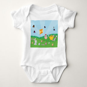 Personalisierte Ostereier Hundeschlitten Bunny Chi Baby Strampler