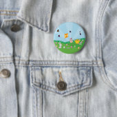 Personalisierte Ostereier Hundeschlitten Bunny Chi Button (Beispiel)