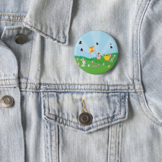 Personalisierte Ostereier Hundeschlitten Bunny Chi Button (Beispiel)