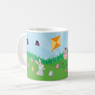 Personalisierte Ostereier Hundeschlitten Bunny Chi Kaffeetasse