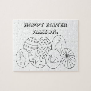 Personalisierte Ostereier in Farbpuzzles Puzzle