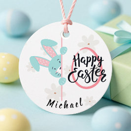 Personalisierte Ostergeschenkanhänger mit blauem H Geschenkanhänger