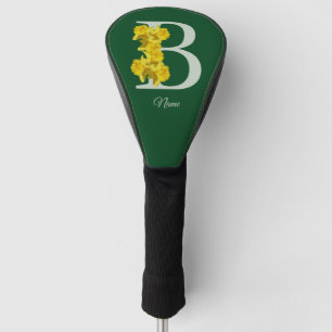 Personalisierte Osterglocken-Monogramm-Initiale B Golf Headcover