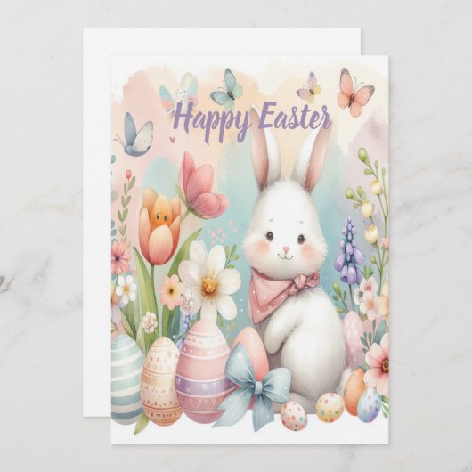 Personalisierte Ostergraukarte Feiertagskarte (Vorne/Hinten)