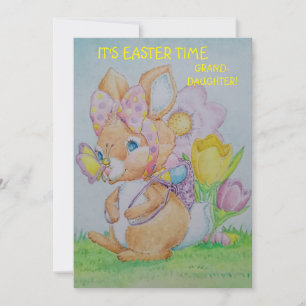 Personalisierte Ostergrußkarte der Enkelin Feiertagskarte