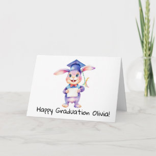 Personalisierte Osterhase-Abschluss Karte
