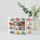 Personalisierte Osterhexe Postkarte für Katzen Lie (Stehend Vorderseite)