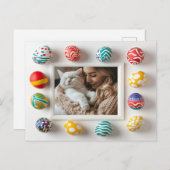 Personalisierte Osterhexe Postkarte für Katzen Lie (Vorne/Hinten)