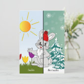 Personalisierte Osterkarte Einladung (Stehend Vorderseite)