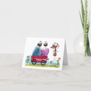 Personalisierte Osterkarte - Fantasievolles Mäusch Feiertagskarte
