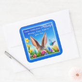 Personalisierte Osterkleber oder Ihr Text Quadratischer Aufkleber (Umschlag)