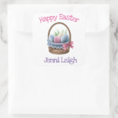 Personalisierte Osterkörbe Quadratischer Aufkleber (Tasche)