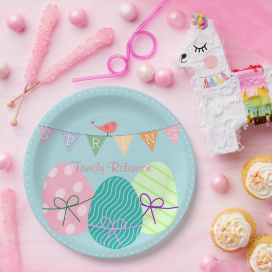 Personalisierte Osterpapier-Teller Niedlich Eier Pappteller (Party)