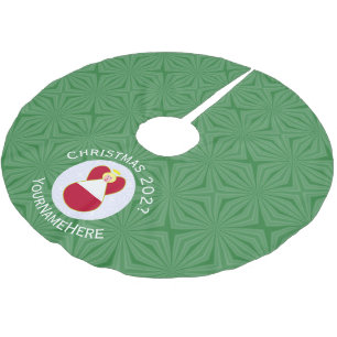 Personalisierte österreichische Engel-Weihnachtsfl Polyester Weihnachtsbaumdecke