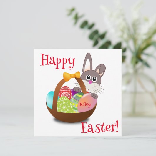 Personalisierte Osterskarte (Stehend Vorderseite)