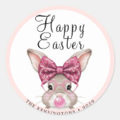 Personalisierte Ostersonnenklammer Runder Aufkleber (Vorderseite)