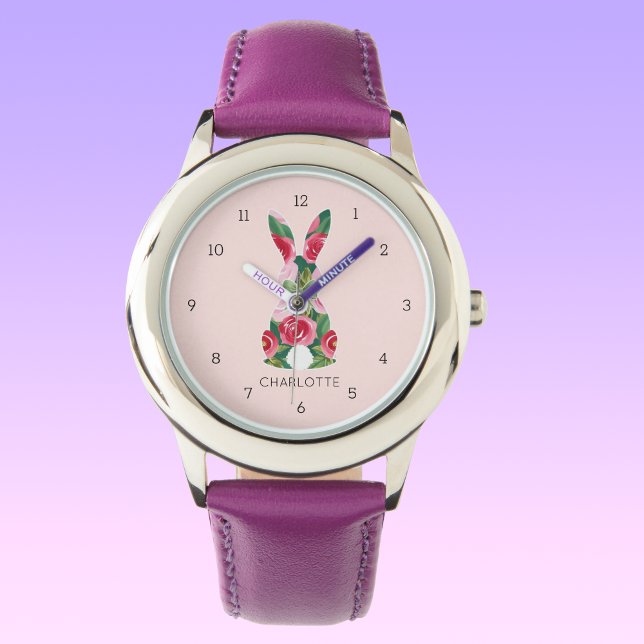 Personalisierte Ostersonnige Kinderuhr Armbanduhr (Personalized Easter Bunny Kids' Watch)