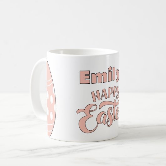 Personalisierte OsterTasse | Custom "Happy Oaster Kaffeetasse (Vorderseite Links)